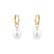 Kiki Classics 18ct Yellow Gold, Pearl Drops With 0.13cttw Diamond Hoop
