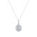 9ct White Gold 0.25ct Diamond Oval Cluster Pendant